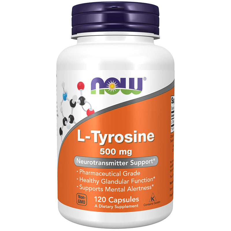 NOW Foods L-Tyrosine 500mg 120 Veg Caps
