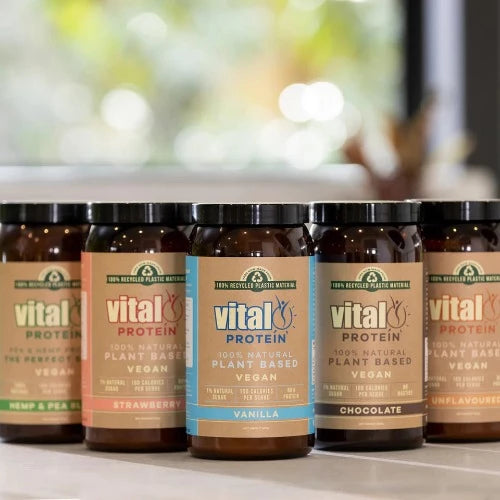 Vital Plant Protein Unflavoured 1st Stop, Marshall's Health Shop! If you’re looking for a protein supplement to help your body function at its best, you can rely on Vital Protein Powder. It contains over 18 amino acids, matching the profile of whey proteins which is unique for a vegetable protein. The protein is extracted from the highest quality European golden peas. This complete protein digests easily without causing bloating.