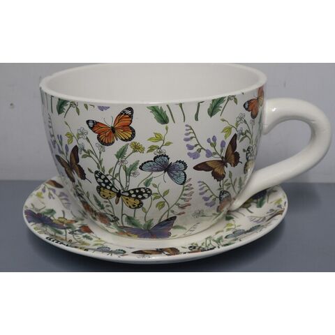 Planter Cup & Saucer Butterflies