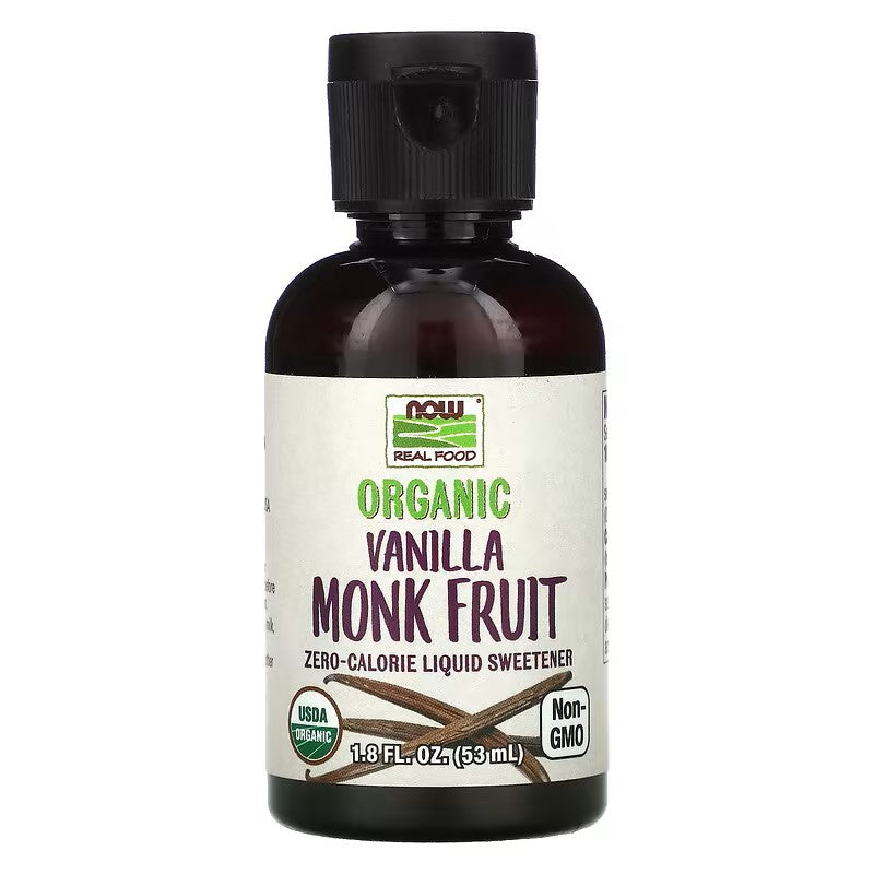 NOW Foods Monk Fruit, Organic Liquid, Vanilla, 53ml