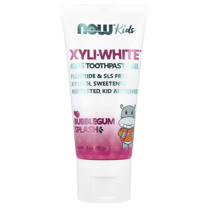 NOW Foods XyliWhite Bubblegum Splash Toothpaste Gel for Kids 85g