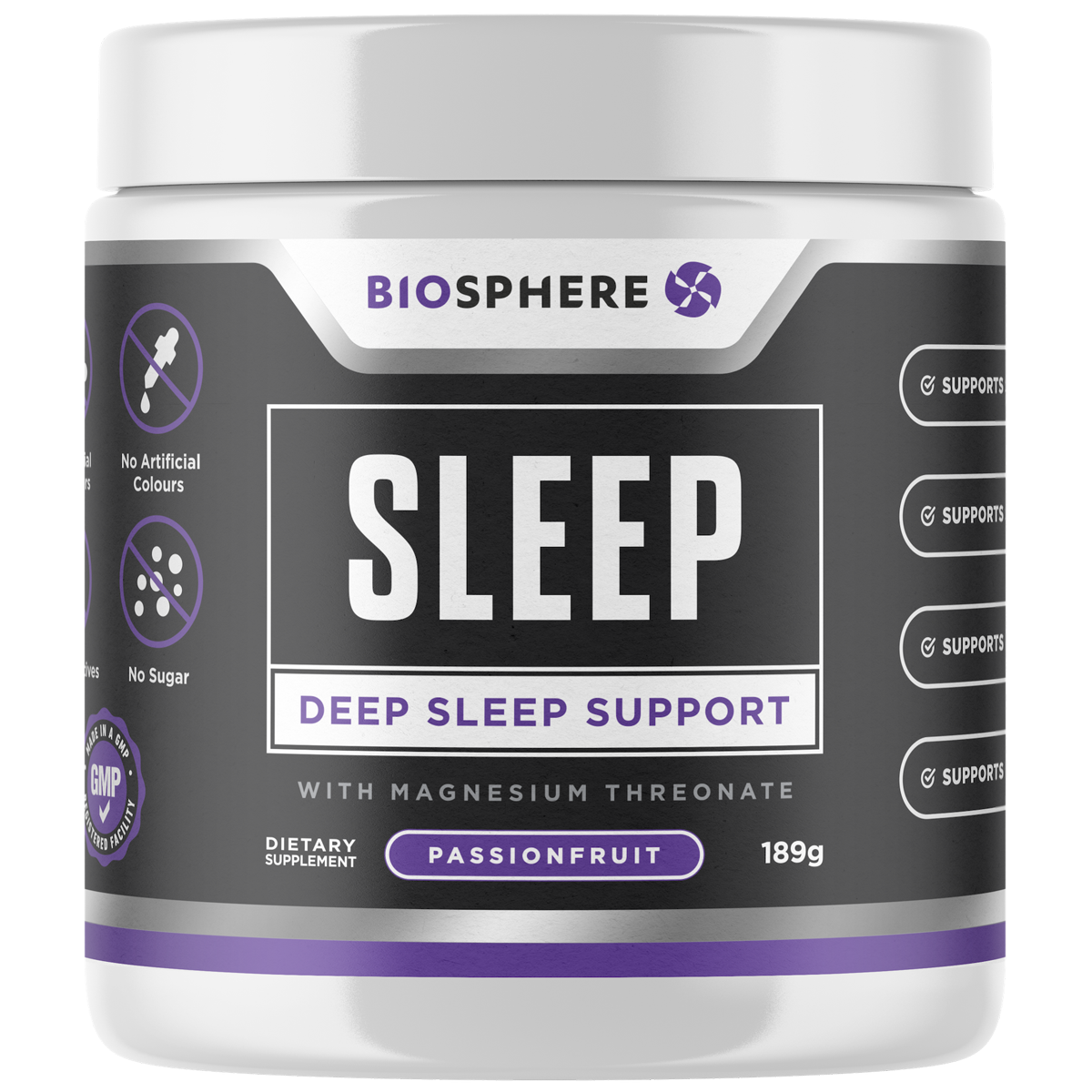 Biosphere Sleep Support 189g Passionfruit