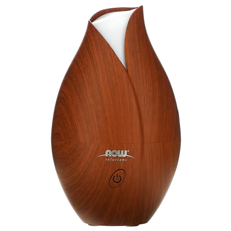 NOW Foods Ultrasonic Faux Wood Grain Essential Oil Diffuser