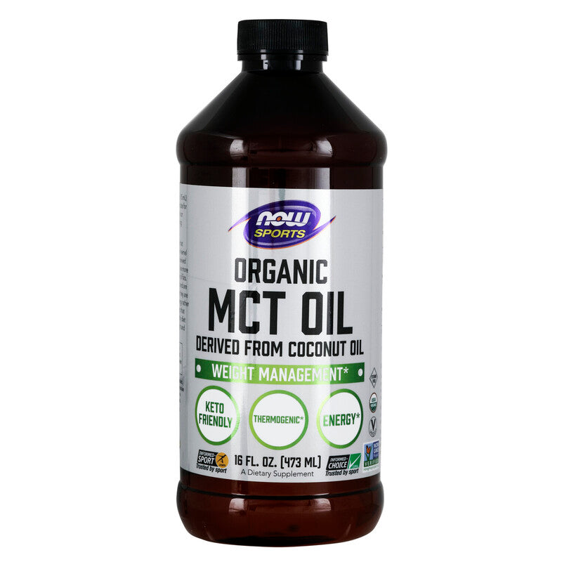 NOW Foods Organic MCT Oil Derived from Coconut Oil 473ml