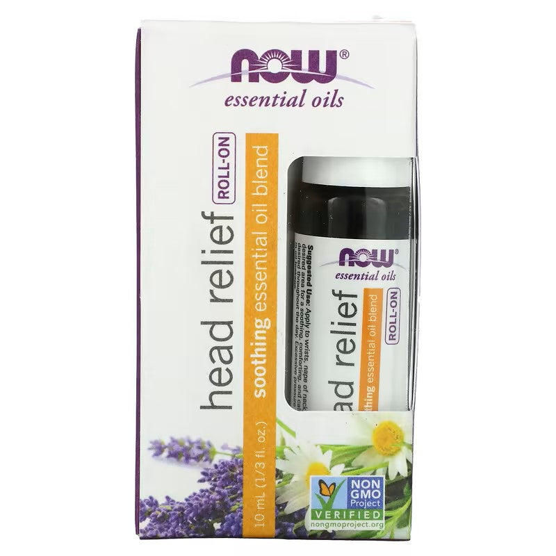 NOW Foods Roll-On Essential Oil Blend Head Relief 10ml