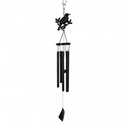 Tui Wind Chime 40" Black 
The Tui is a striking native bird of New Zealand, known for its distinctive white throat feathers and melodious song. With iridescent dark plumage and a bold, curved beak, the Tui is a symbol of the country's rich natural heritage. A skilled singer, the Tui can mimic various sounds and is often heard calling in forests and gardens. It plays a key role in pollination and is admired for its beauty, intelligence, and unique vocal abilities. Suitable for indoor and outdoor use.
S