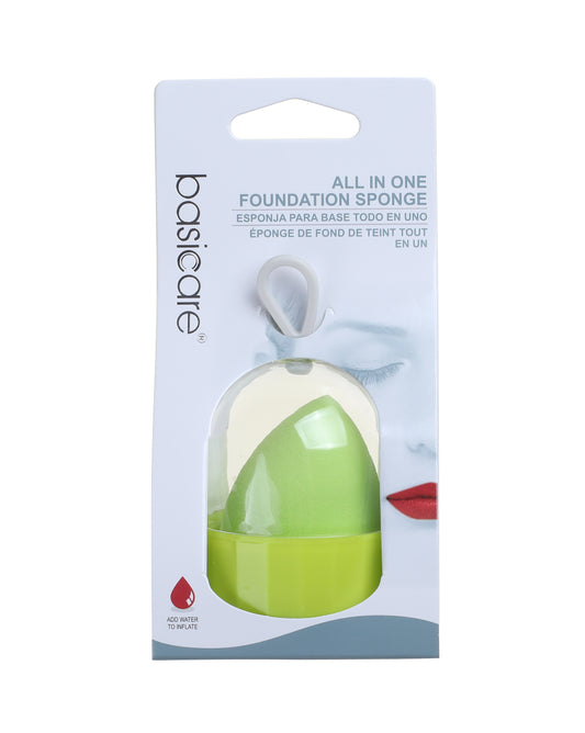 Basicare All In One Foundation Sponge Non Latex - Green