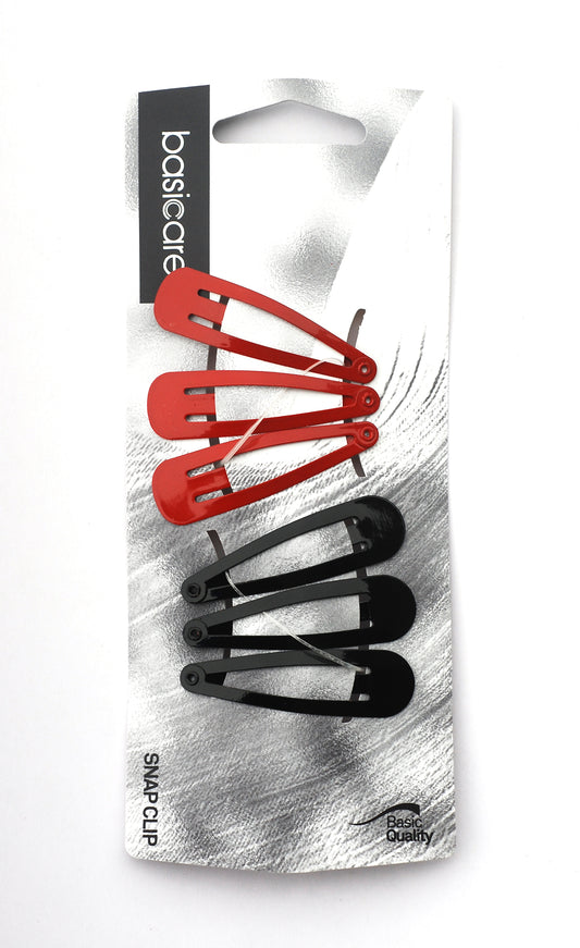 Basicare Snap Clips 4.8cm 6 Pack