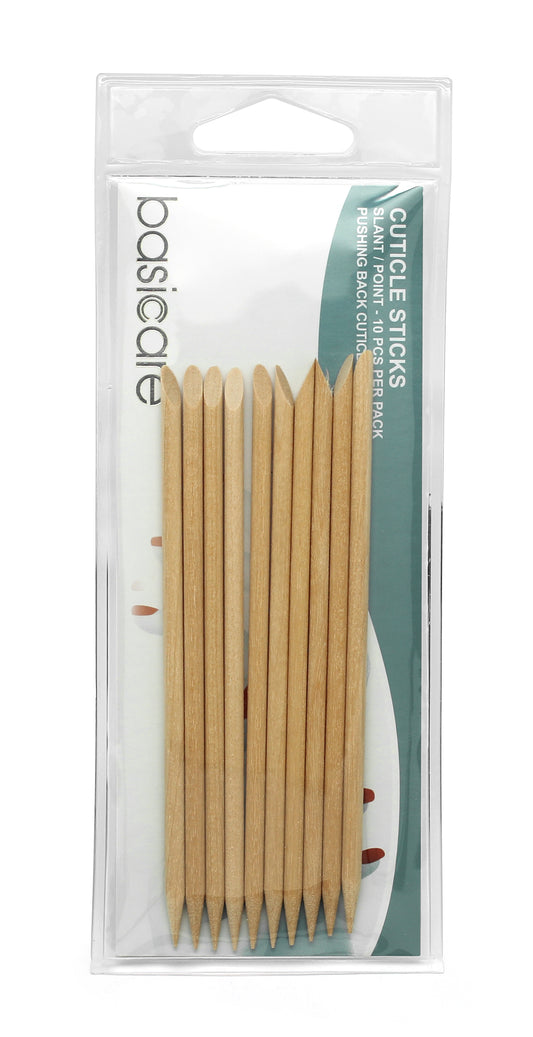 Basicare Nail Cuticle Stick 115mm 10 Pack