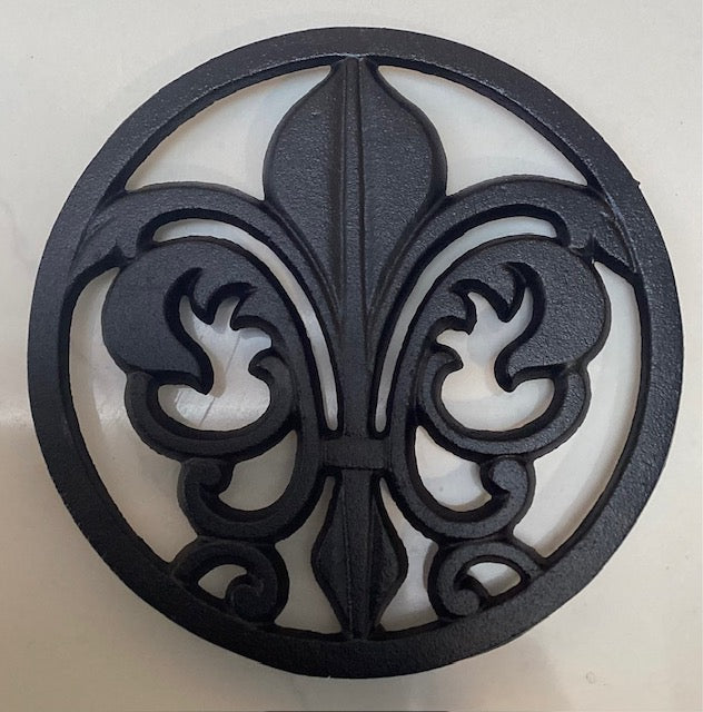 Salisbury Cast Iron Fleur de lis Trivet 17cm