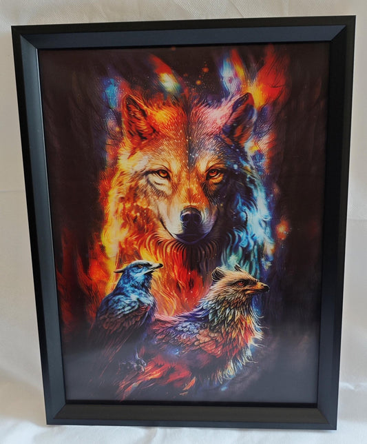 3D Art Wolf and Eagles 30x40CM - MarshallsHealthShop
