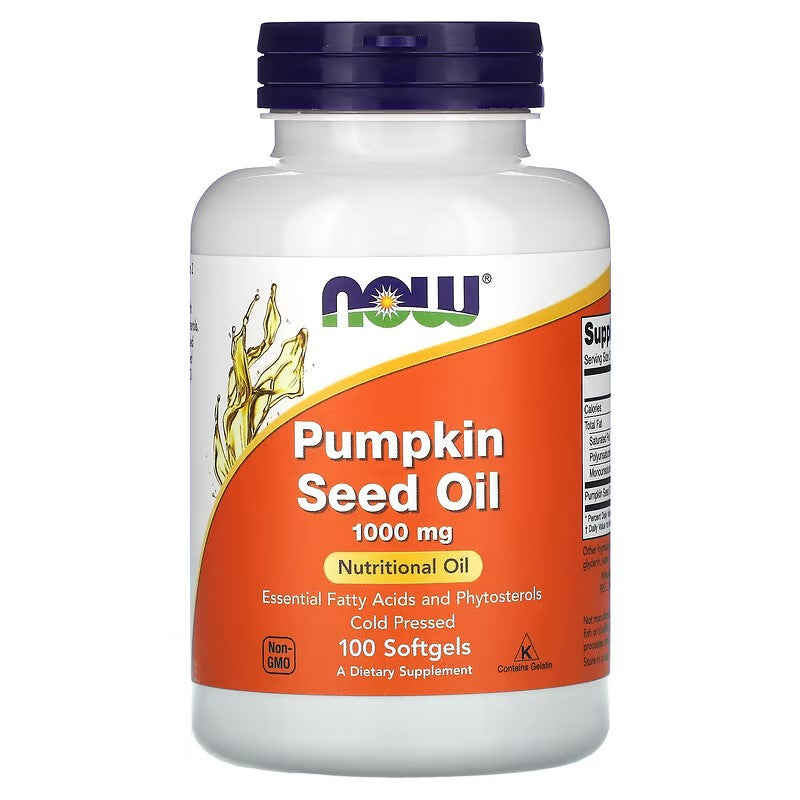 NOW Foods Pumpkinseed Oil 1000mg 100 Softgels