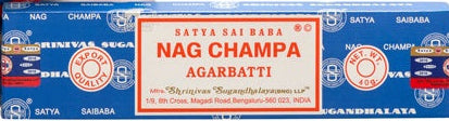 Satya Nag Champa Incense 40g
The traditional approach to holistic medicine states that all disease is seen to originate due to an imbalance in a person’s inner life. The first sign of imbalance is irregular breathing and when brought in the proximity of aromatic plants in their natural or prepared form, it is said to remove blockages caused by imbalanced thinking. 1st Stop, Marshall's Health Shop, Gift Shop!