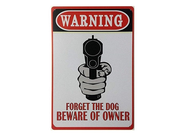 Metal Wall Art Beware of Owner