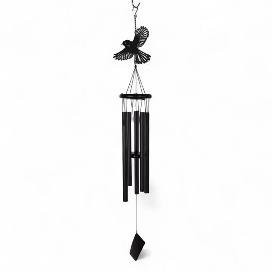 Fantail Wind Chime 40" Black
A cheerful native bird known for its fanned tail and lively flight. In Maori culture, the Piwakawaka (Fantail) is a messenger and sometimes a guardian spirit. Its playful presence brings charm and life to our forests and gardens. Suitable for indoor and outdoor use.
SKU: GKWC13