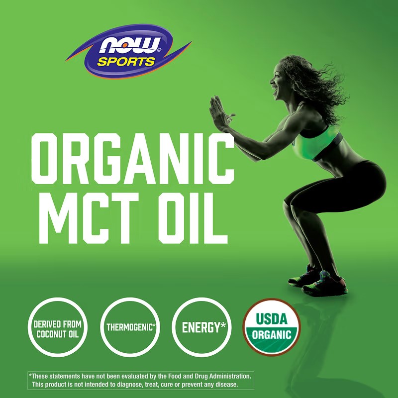 NOW Foods Organic MCT Oil Derived from Coconut Oil 473ml