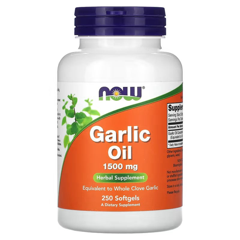 NOW Foods Garlic Oil 1500mg 250 Softgels