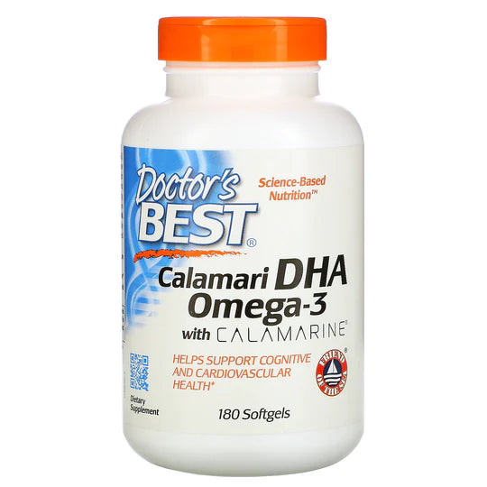 Doctor's Best Calamari DHA Omega-3 with Calamarine, 180 Softgels
