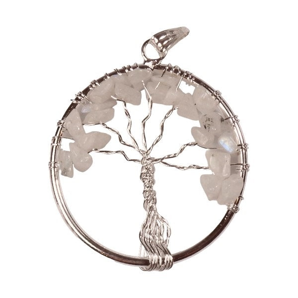 Moonstone Tourmaline Chip T/O Life Pendant