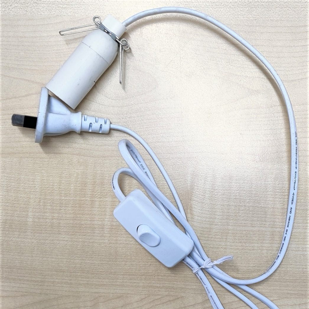 White Cable for Selenite Lamp 240V