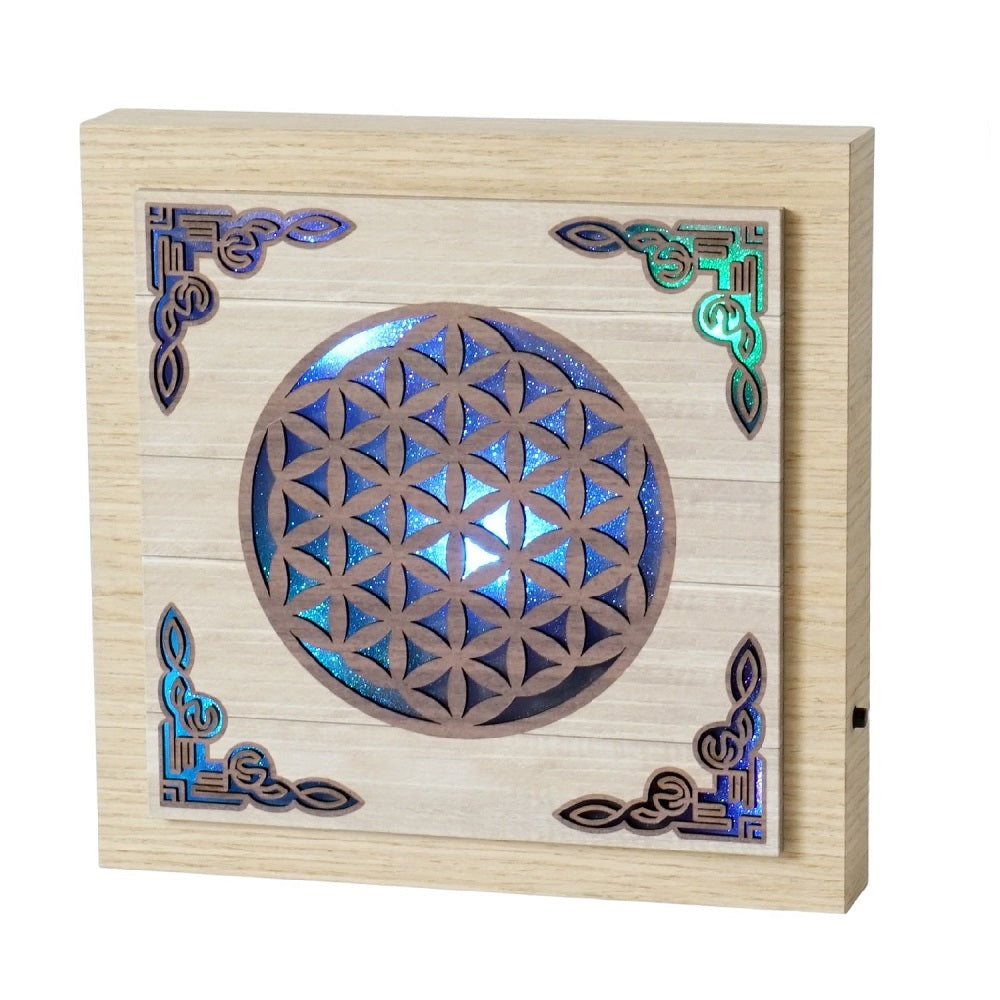 Plaque Flower Of Life Colour LED