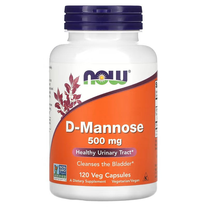 NOW Foods D-Mannose 500mg 120 Veg Caps