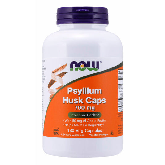 NOW Foods Psyllium Husk 700mg + Apple Pectin 180 Veg Caps