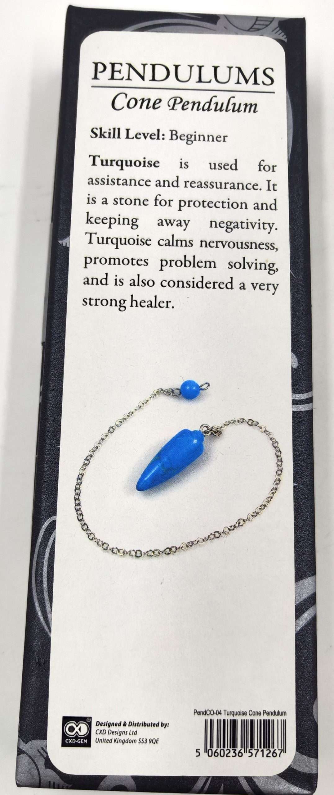 Turquoise (Howlite) Cube Pendulum