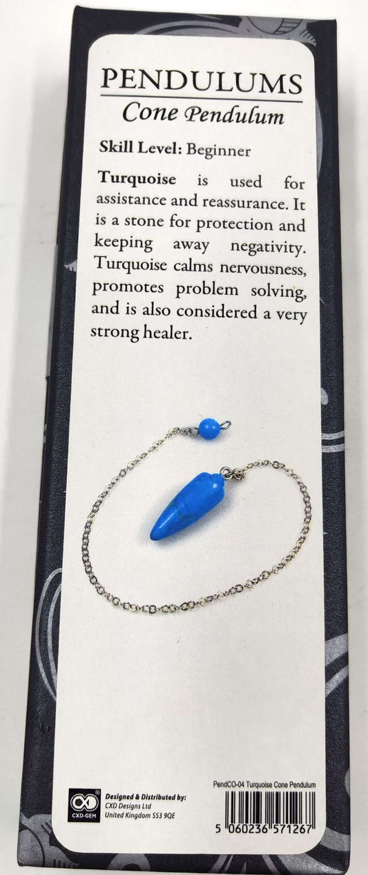 Turquoise (Howlite) Cube Pendulum