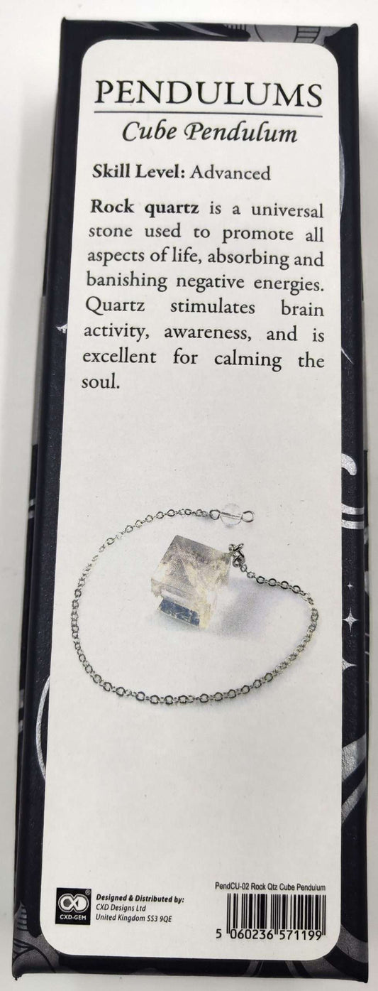Cube Pendulum Clear Quartz