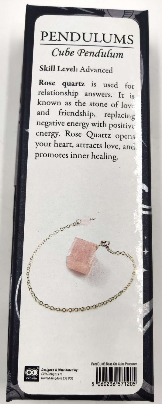 Cube Pendulum Rose Quartz