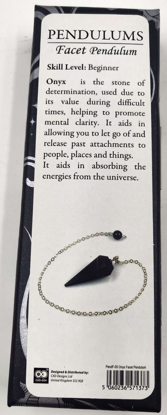 Facet Pendulum Black Onyx