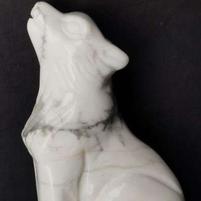 White Howlite Wolf