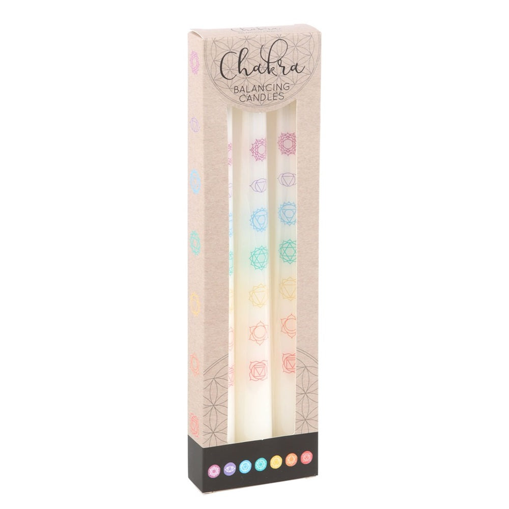 White Chakra Dinner Candles (3)