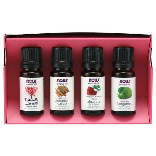 NOW Foods Love At First Scent Essential Oils Kit 1st Stop, Marshall's Health Shop! Love is in the air, and it feels wonderful. Even the gloomiest of days can't bring you down when you have that loving feeling! Wouldn't it be nice to feel so wonderfully positive every day?
