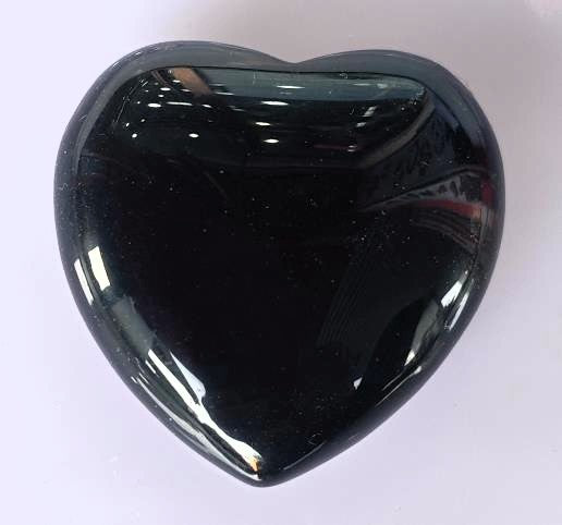 Gemstone Heart Black Obsidian