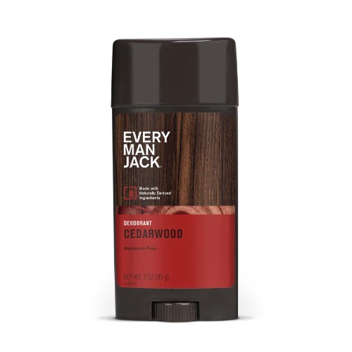 Every Man Jack Deodorant Cedarwood 85g 1st Stop, Marshall's Health Shop!  Spicy Cedar. Earthy vetiver. A hint of Bergamot. Cedarwood is the clear choice for today’s outdoor inspired man looking to step up his men’s care game.  Stink less, feel fresh. Experience the all-day odor protection of our aluminum free deodorant, made with clean ingredients & insanely fresh scents.
