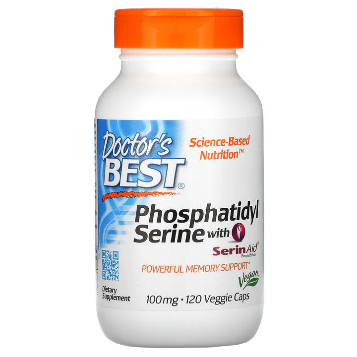 Doctor's Best Phosphatidylserine with SerinAid, 100 mg, 60 Veggie Caps