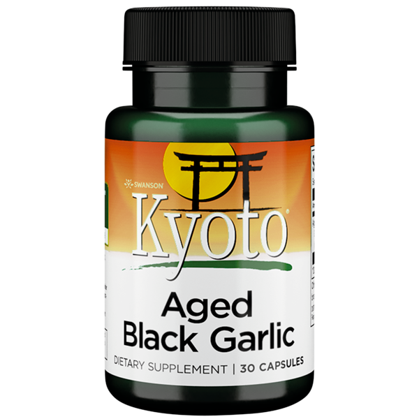 SWANSON Aged Black Garlic 650mg, 30 Capsules 1st Stop, Marshall's Health Shop! What is Swanson Aged Black Garlic? If you’re looking for something that packs a powerful antioxidant punch, Swanson Kyoto Brand Aged Black Garlic delivers. Used traditionally in Japanese practices for centuries