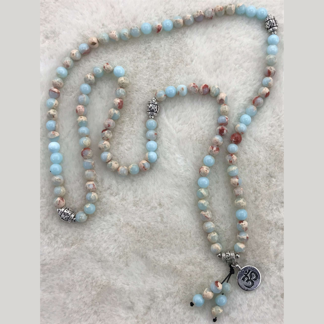 Amazonite Mala Necklace - 108 Beads