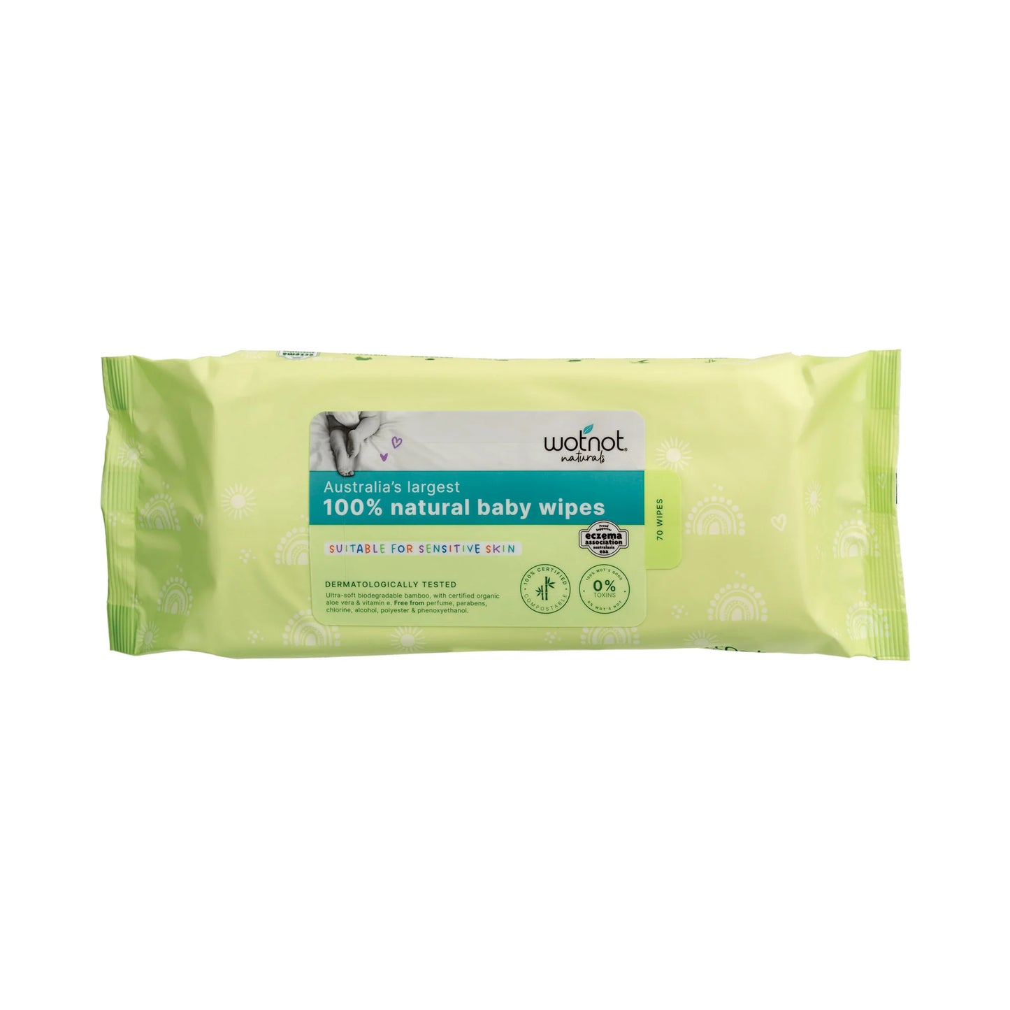 Wotnot 100% Natural Baby Wipes 70pk
