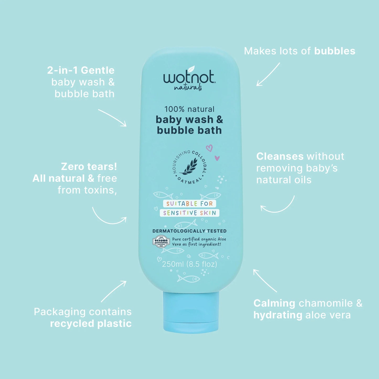 Wotnot 100% Natural Baby Wash & Bubble Bath