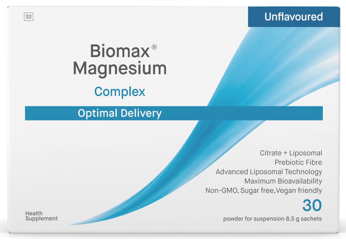 Biomax Magnesium Complex Advanced Delivery Citrate + LIPOSOMAL 250mg, 30 Unflavoured Sachets