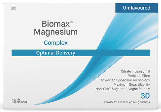 Biomax Magnesium Complex Advanced Delivery Citrate + LIPOSOMAL 250mg, 30 Unflavoured Sachets