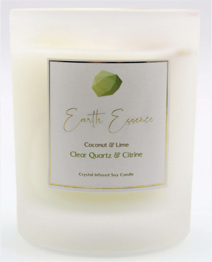 Crystal Soy Wax Candle Coconut and Lime
