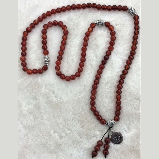 Carnelian Mala necklace Length 70cm  SKU: MN2