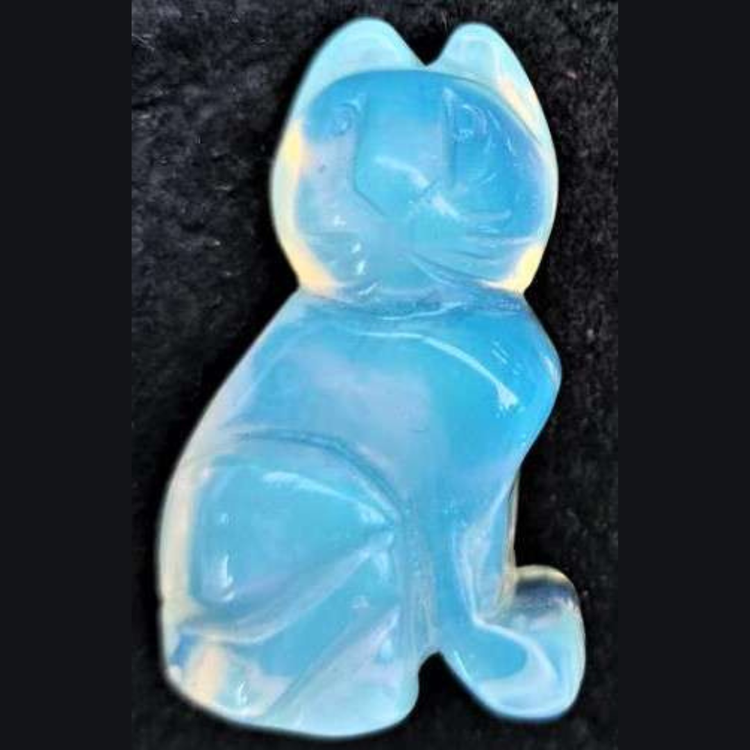 Cat Figurine Opalite Size: 5cm SKU: CTOP