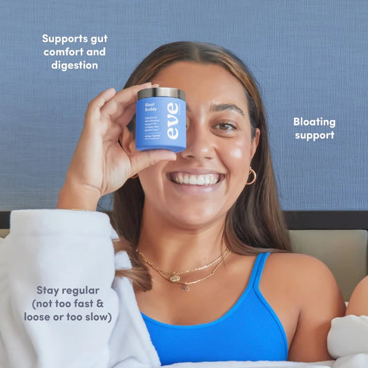 Bloated? I've got you. Bloat Buddy offers flattering digestive support for a happier, less bloated tum. Contains a powerful clinically-researched combo of Globe Artichoke, Ginger & GutGard® Liquorice Root. Our plant-based formula has your butt if you're looking for support with bloating, water retention, uncomfortable fullness, gas, staying regular, IBS and much more. If you’re part of Gen-B(loat) this is your sign to find yourself a Bloat Buddy.