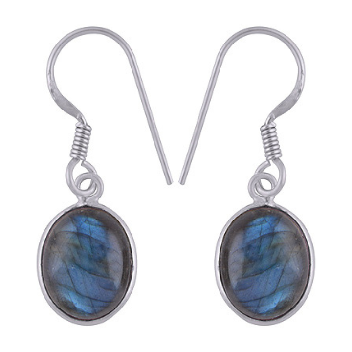 Coro Jewellery Labradorite on Hoop Sterling Silver SKU: ELAB513