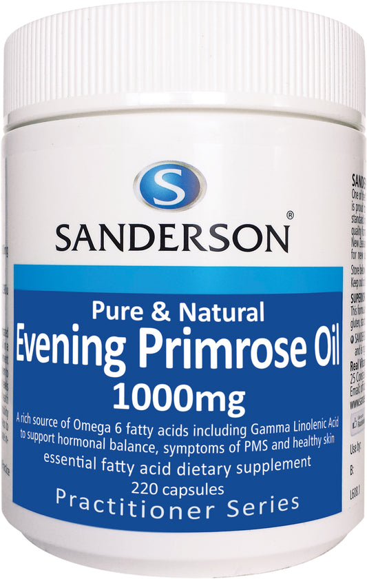 SANDERSON Pure & Natural Evening Primrose Oil 1000mg 220 Softgels